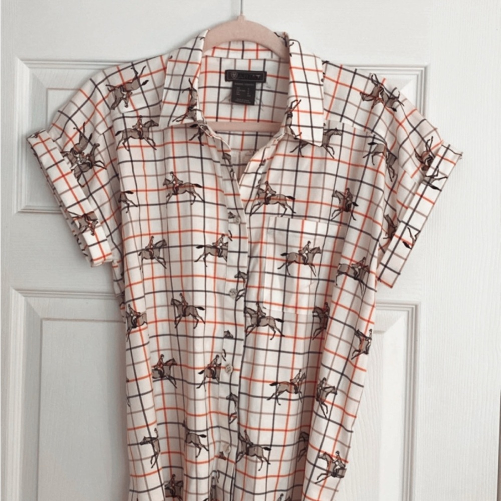 Ariat Hunter print, Button Down Shirt w pocket